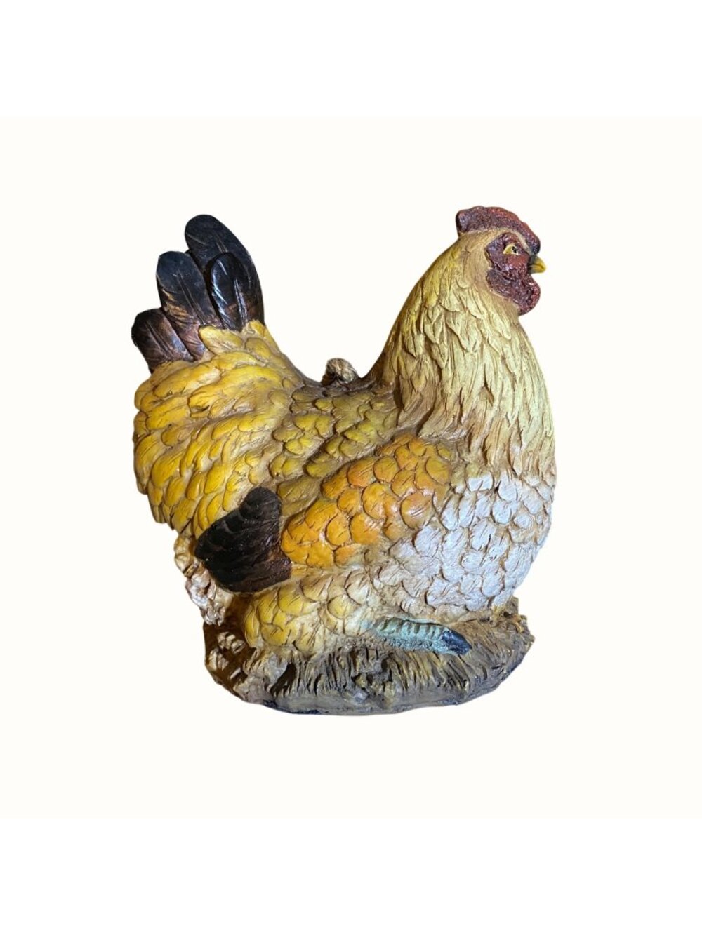 Hand-Painted Chicken Resin Birdhouse Hanging Rope For Garden Or Indoor Decor